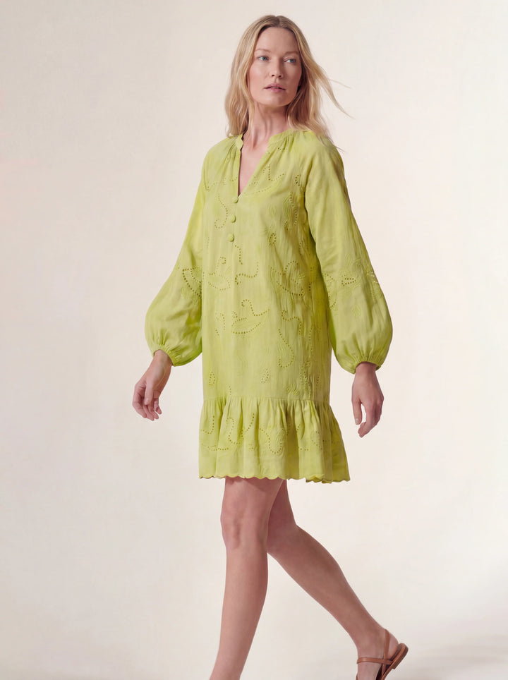 Selwin Mini Dress | Chartruese