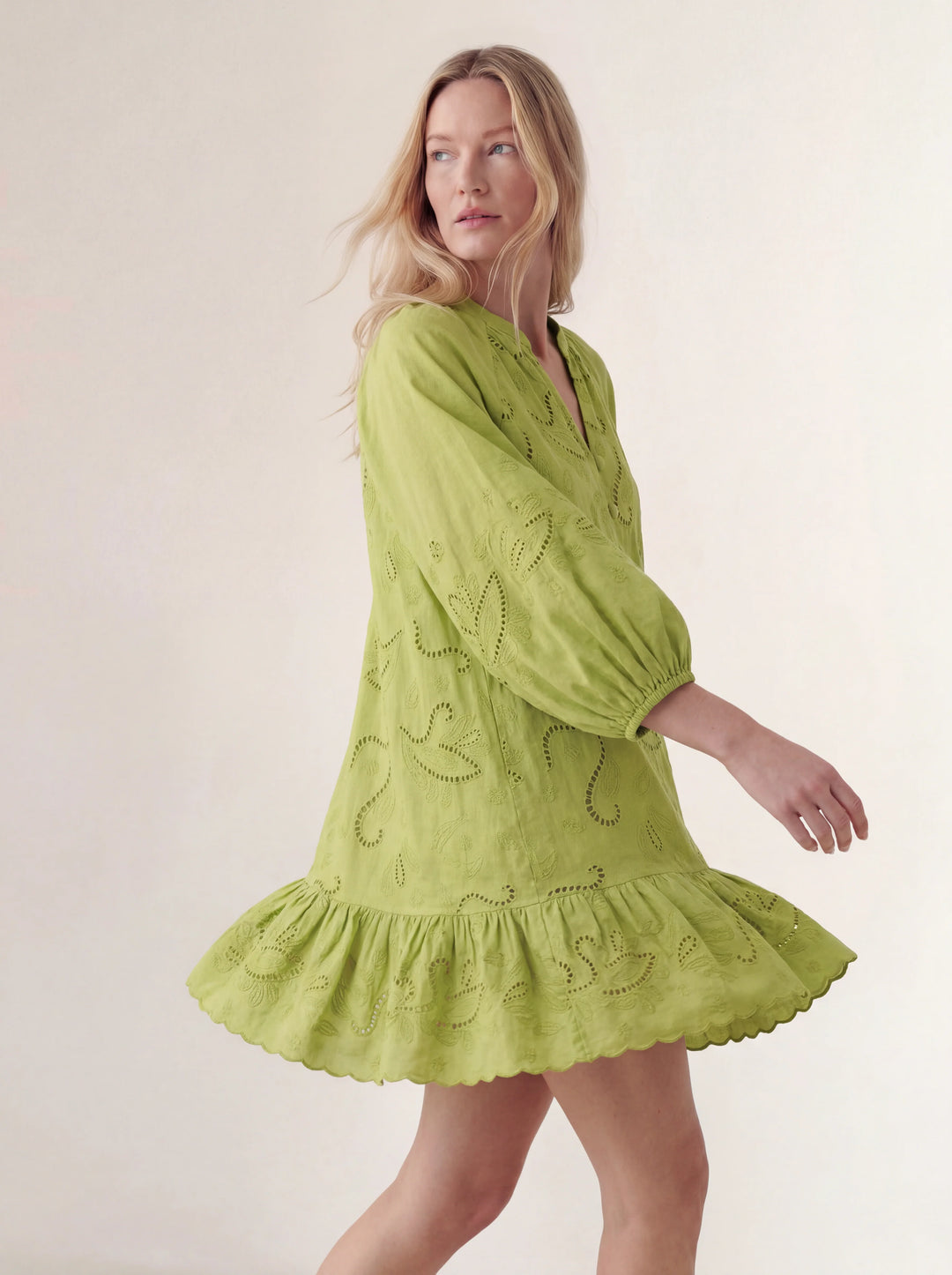 Selwin Mini Dress | Chartruese