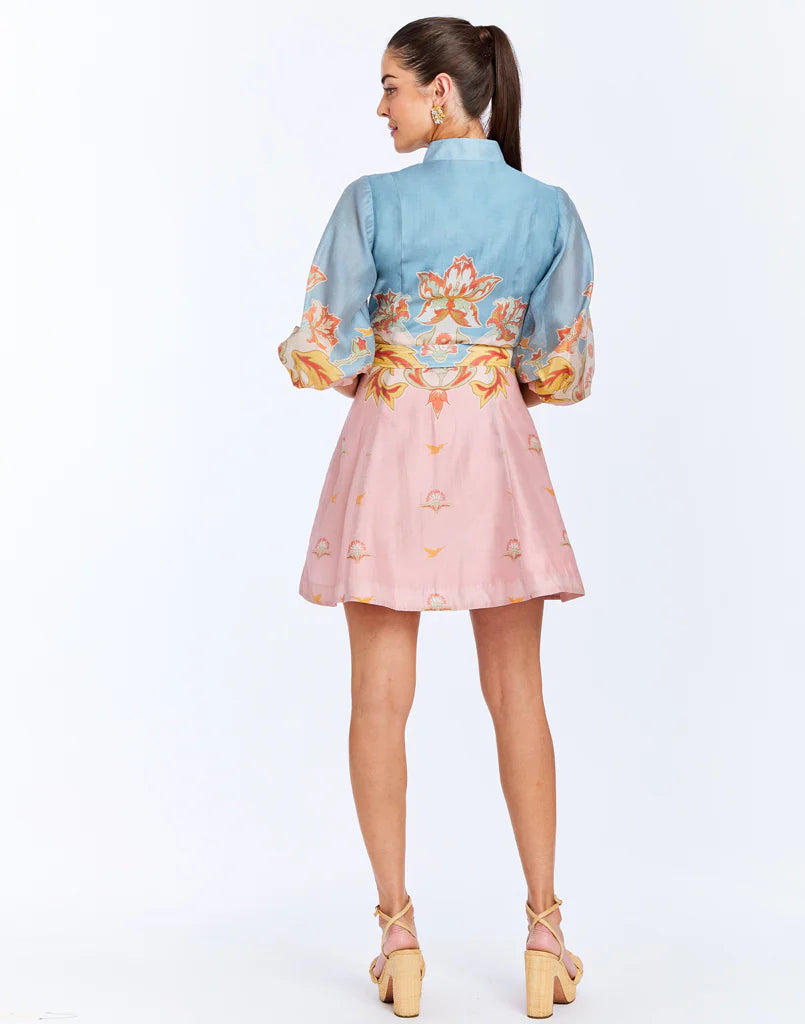 Valencia Mini Dress | Pink/Blue