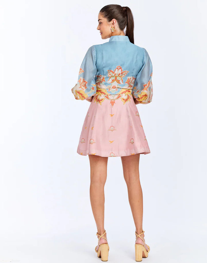 Valencia Mini Dress | Pink/Blue