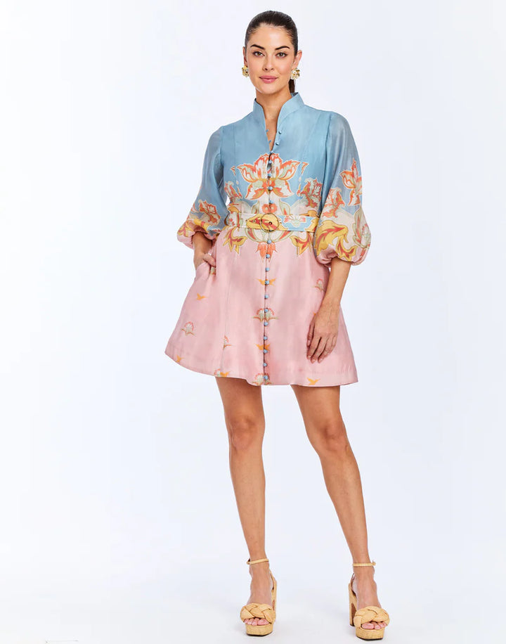 Valencia Mini Dress | Pink/Blue