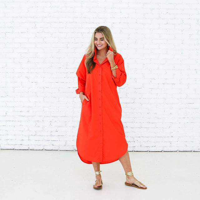 Piper Dress Long | Orange