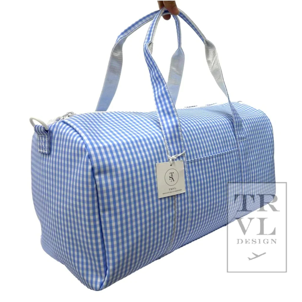 Gingham Weekender Duffle Bag