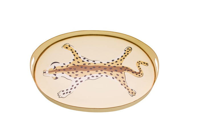 Oval Leopard Tray