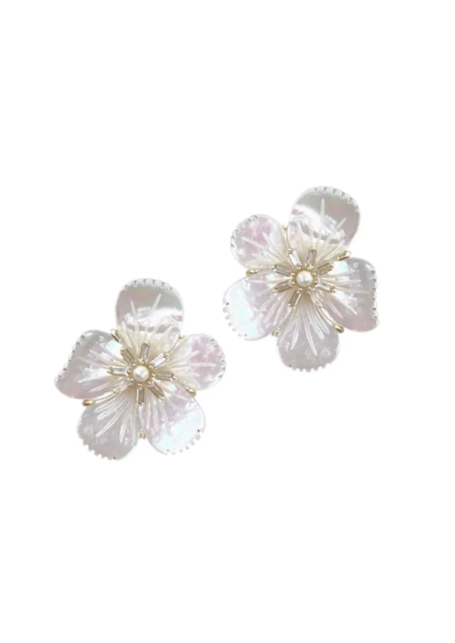 Mother of Pearl + Embellished Studs