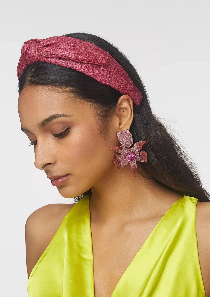 Crystal Lily Earring | Pink