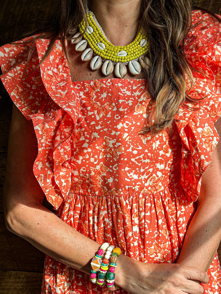 COWRIE COLLAR NECKLACE | YELLOW