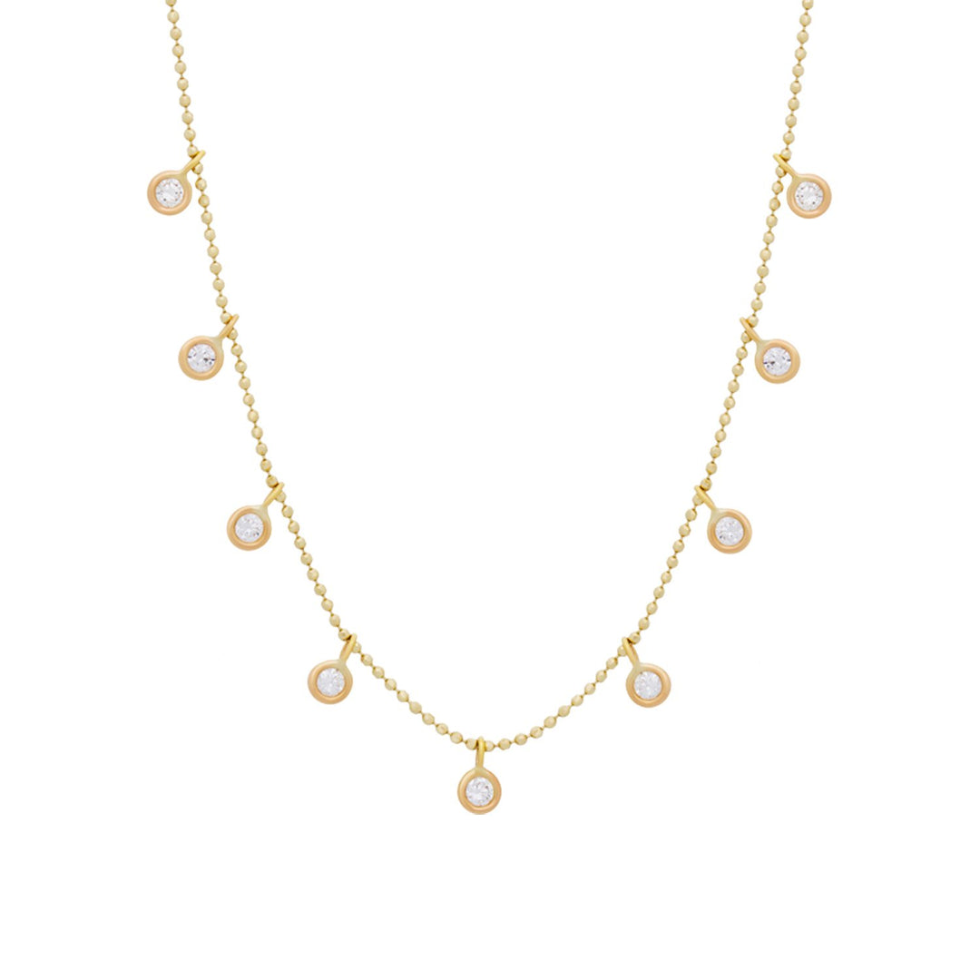 Cleopatra Diamond Drop 14K Necklace