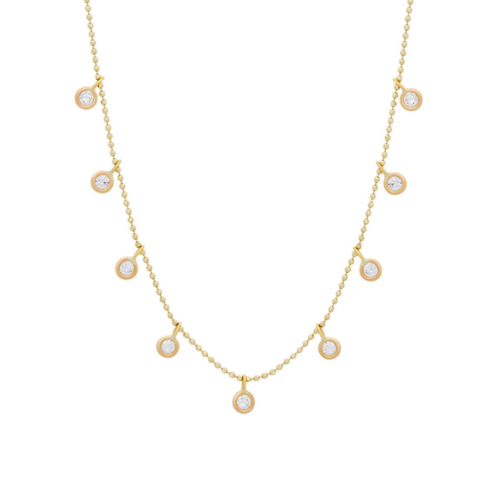 Cleopatra Diamond Drop 14K Necklace