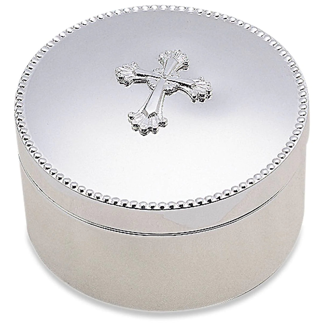 Abbey Cross Silverplate Keepsake Box