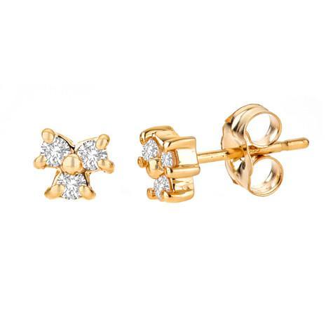 3-Stone Diamond 14kt Stud Earring - Charlotte's Inc