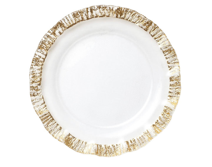 Vietri Rufolo Glass Gold Service Plate/Charger - Charlotte's Inc