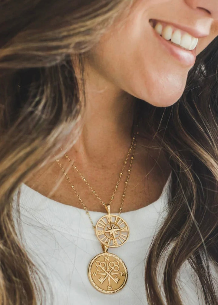 Forever Cutout Coin Pendant Necklace