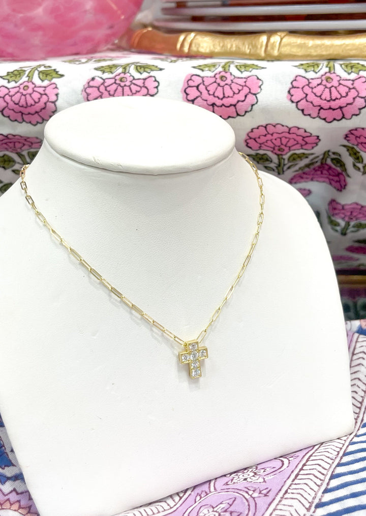 14kt Diamond Cross Necklace