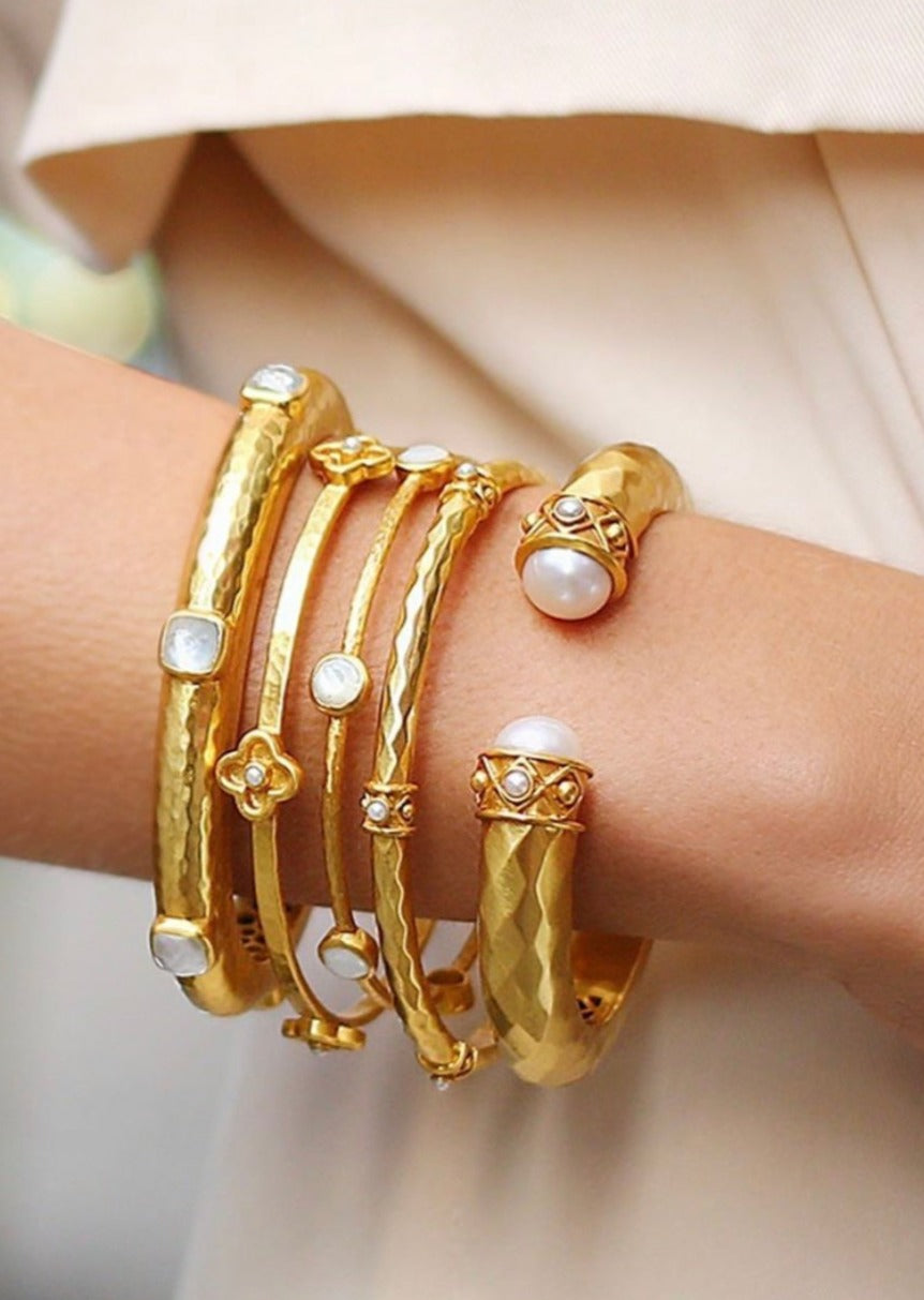 Julie Vos Stone and Gold Stacking Bracelets - Charlotte's Inc