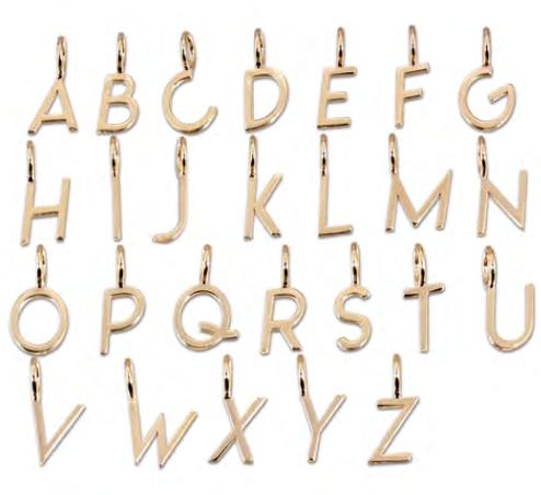 Assorted Gold Initial Charms