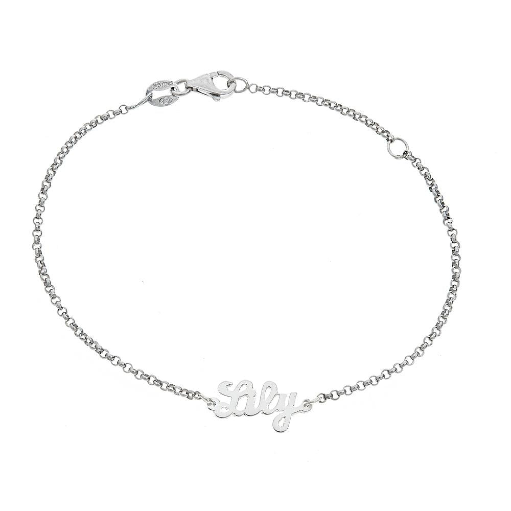 14K Script Name Bracelet - Charlotte's Inc