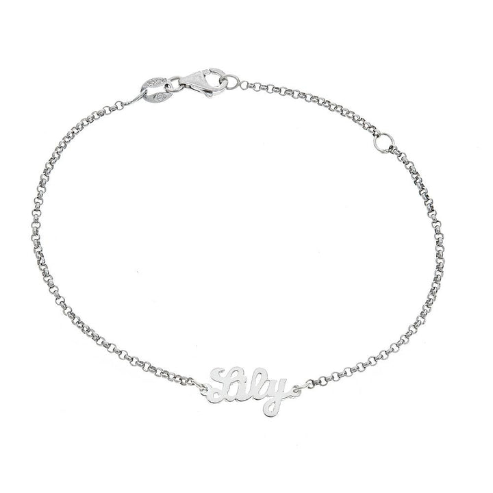 14K Script Name Bracelet - Charlotte's Inc