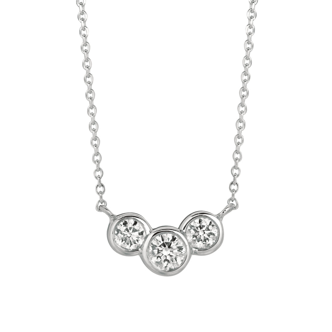 Diamond Trio Bezel Necklace