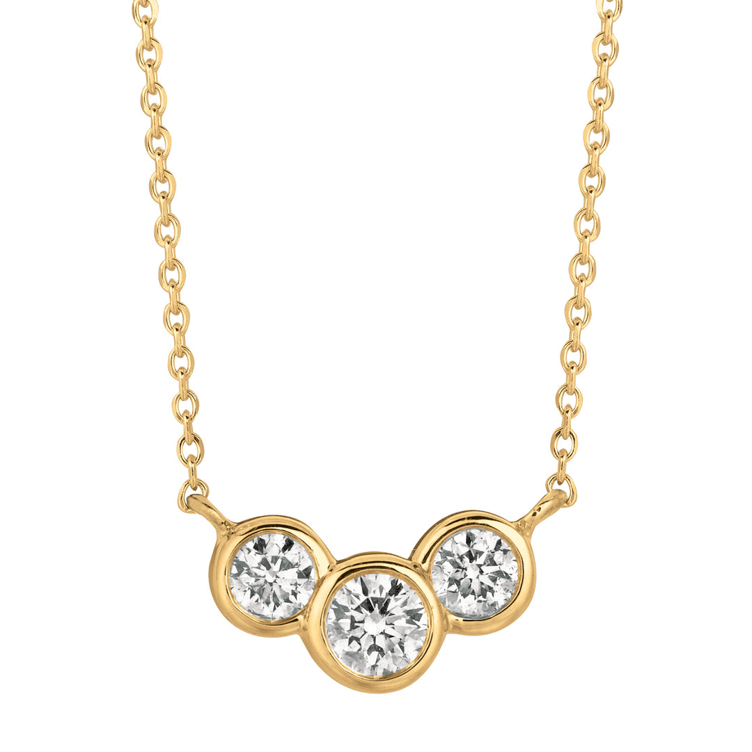 Diamond Trio Bezel Necklace