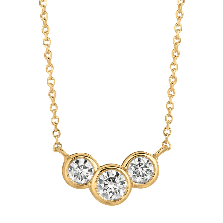 Diamond Trio Bezel Necklace