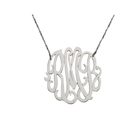 Personalized 3 Initial Necklace - 1 5/8" Diameter - Charlotte's Inc