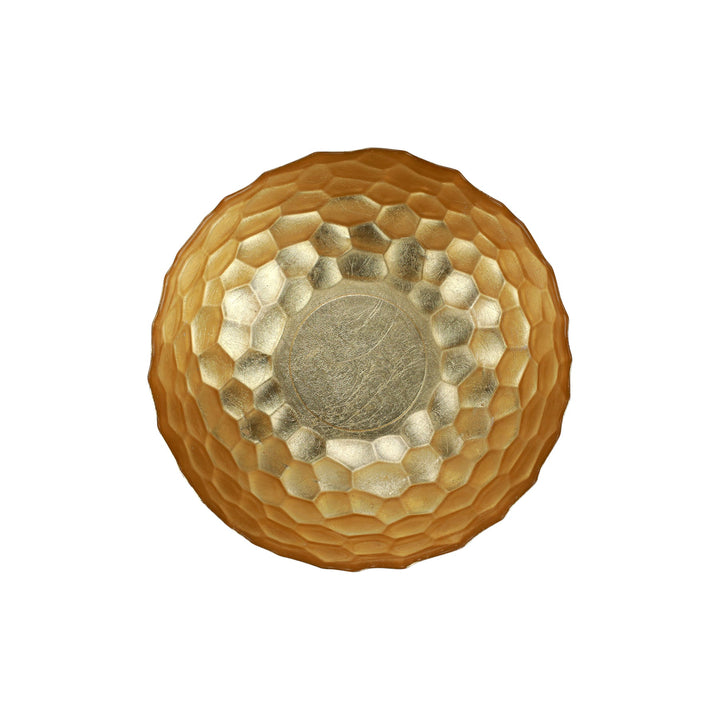 Rufolo Glass Gold Honeycomb Bowls