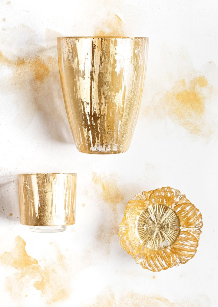 Rufolo Glass Gold Small Flower Bowl