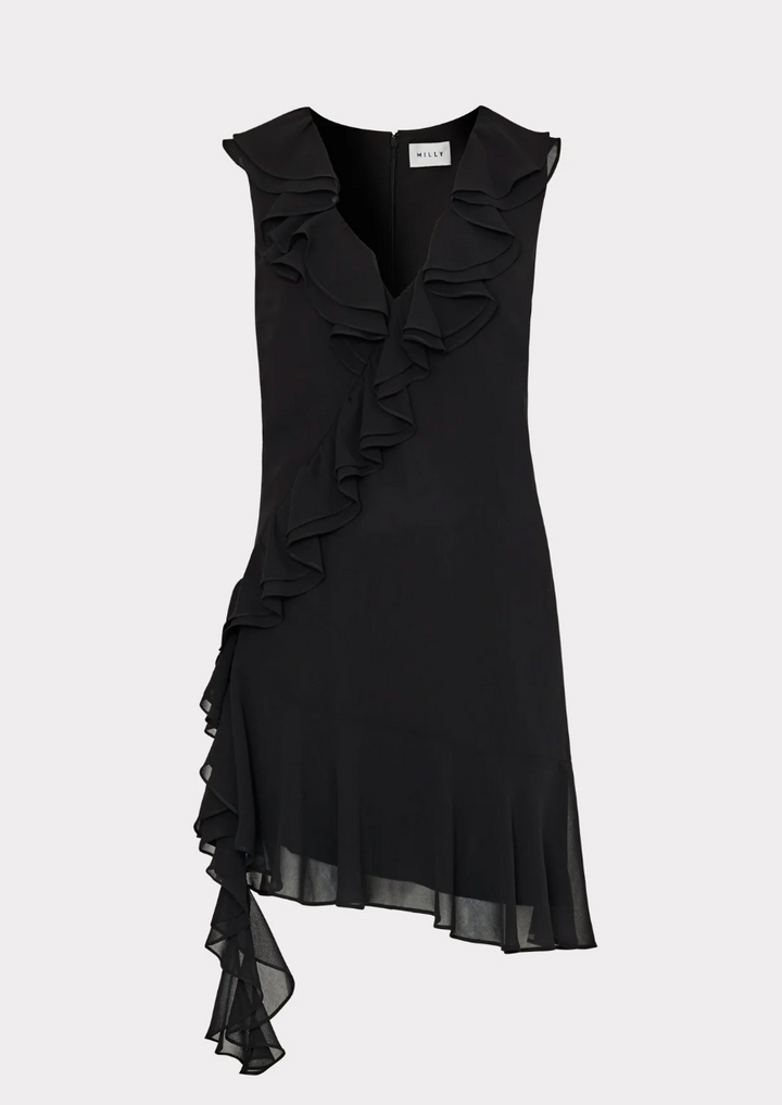 Noelle Chiffon Dress | Black