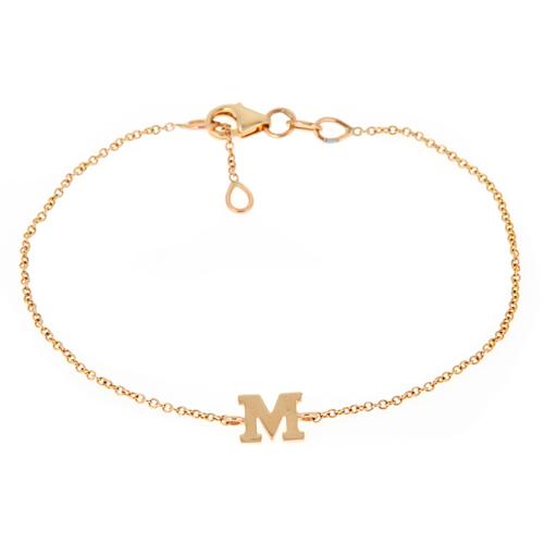 Personalized 14K Mini Initial Bracelet