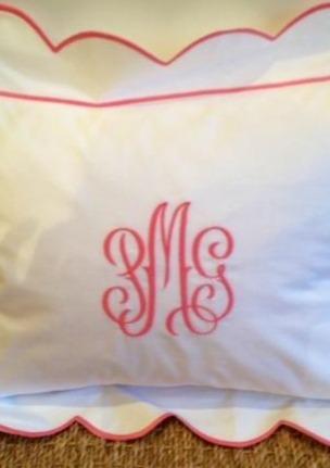 Matouk Monogram Girl's Baby Pillow - Charlotte's Inc