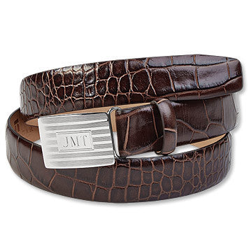 leather belt monogram