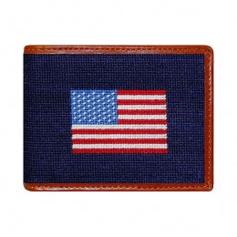 Needlepoint American Flag Wallet