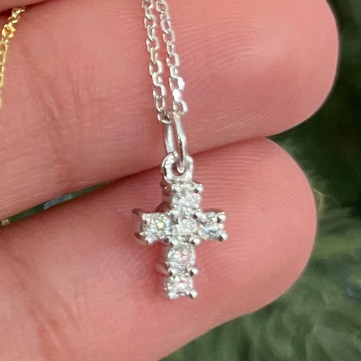 Assorted Diamond/14k Gold Cross Necklaces