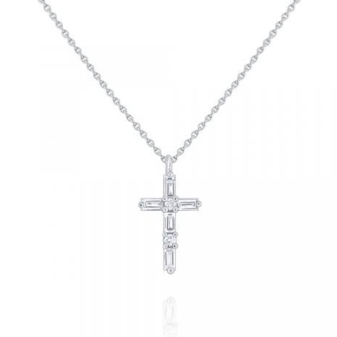 Assorted Diamond/14k Gold Cross Necklaces