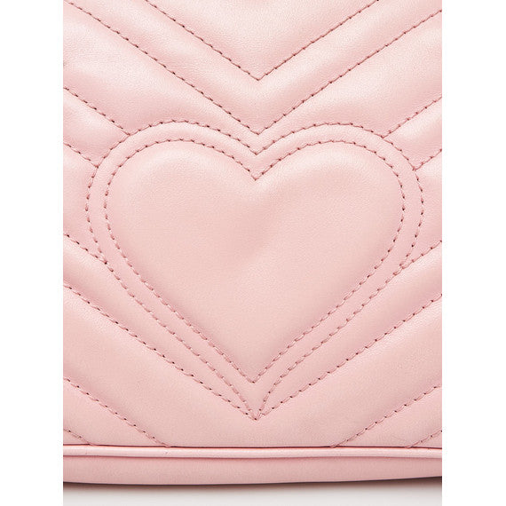 Gucci Pink Quilted Leather Marmont Mini Shoulder Bag