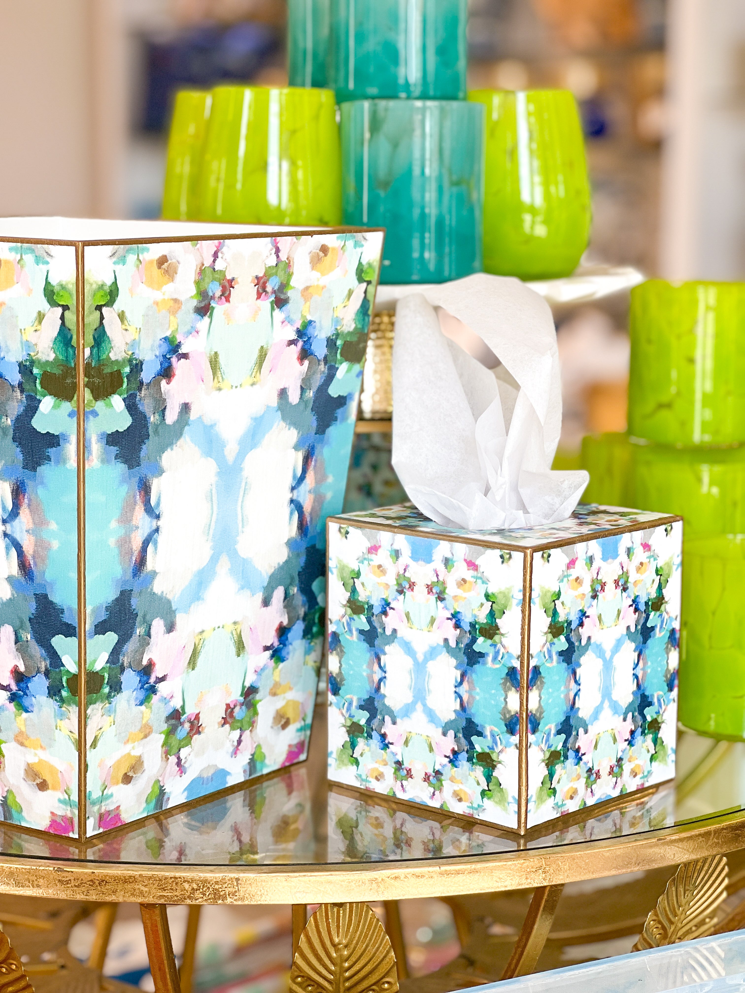 Wastebasket + Tissue box Covers – Charlotte's Inc