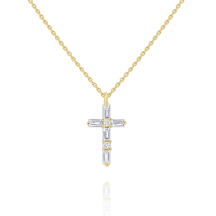 Assorted Diamond/14k Gold Cross Necklaces