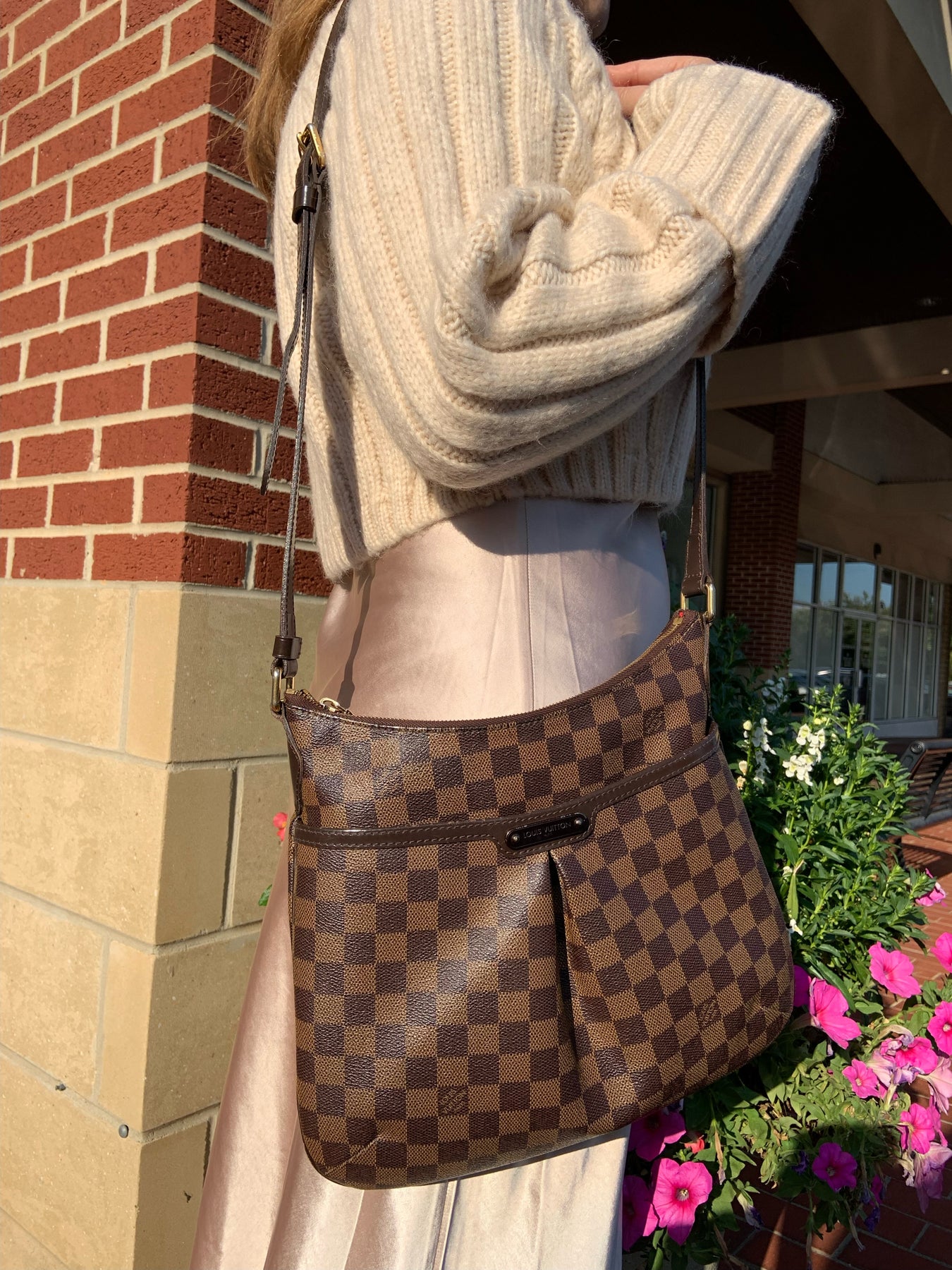 Louis Vuitton Bloomsbury PM Damier Ebene Crossbody Bag Brown