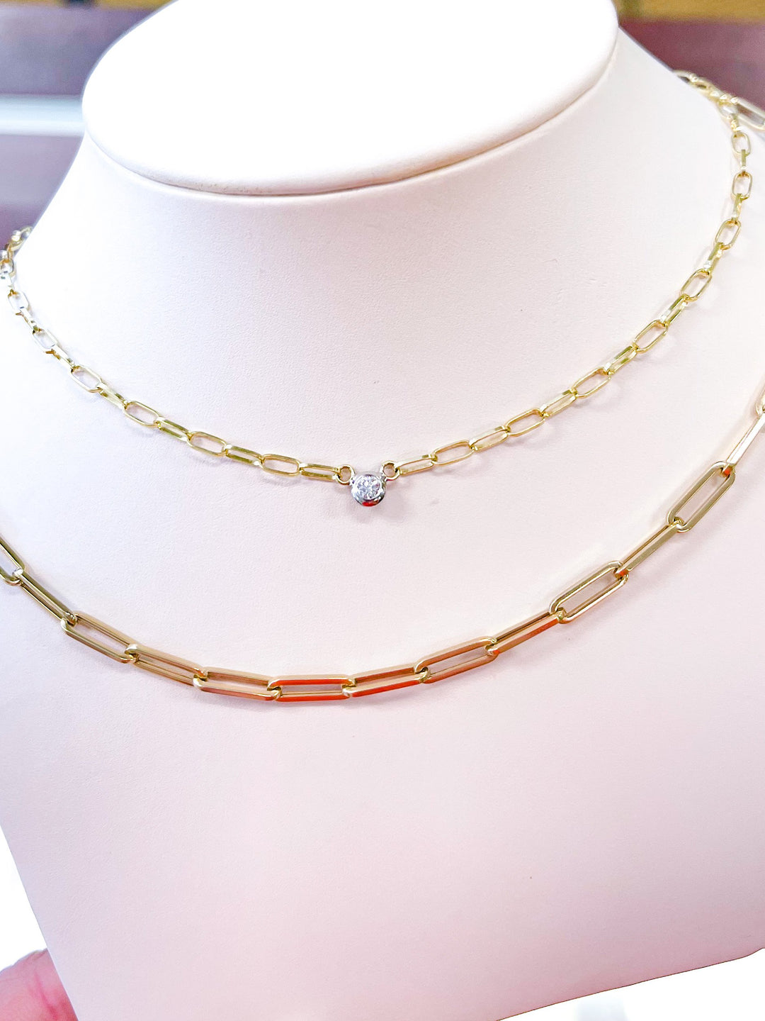 14kt Paperclip Chain Stacking Necklaces – Charlotte's Inc