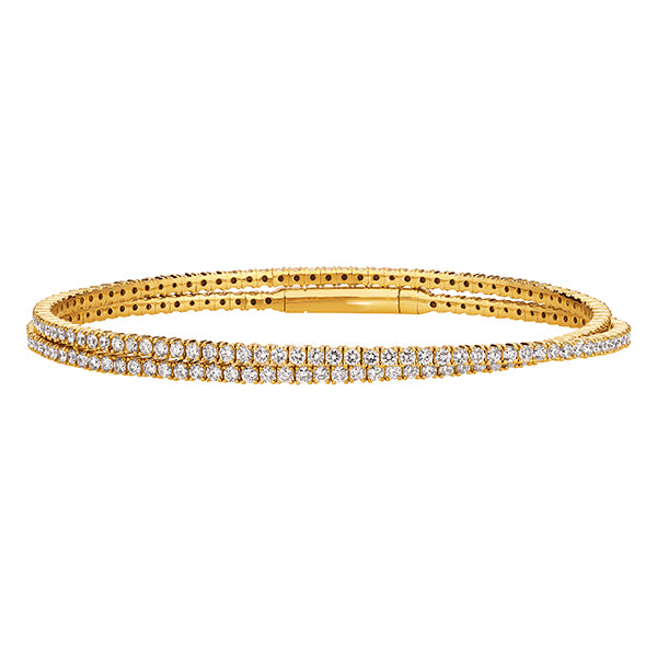14k Yellow Gold and Diamond Tennis Bracelet