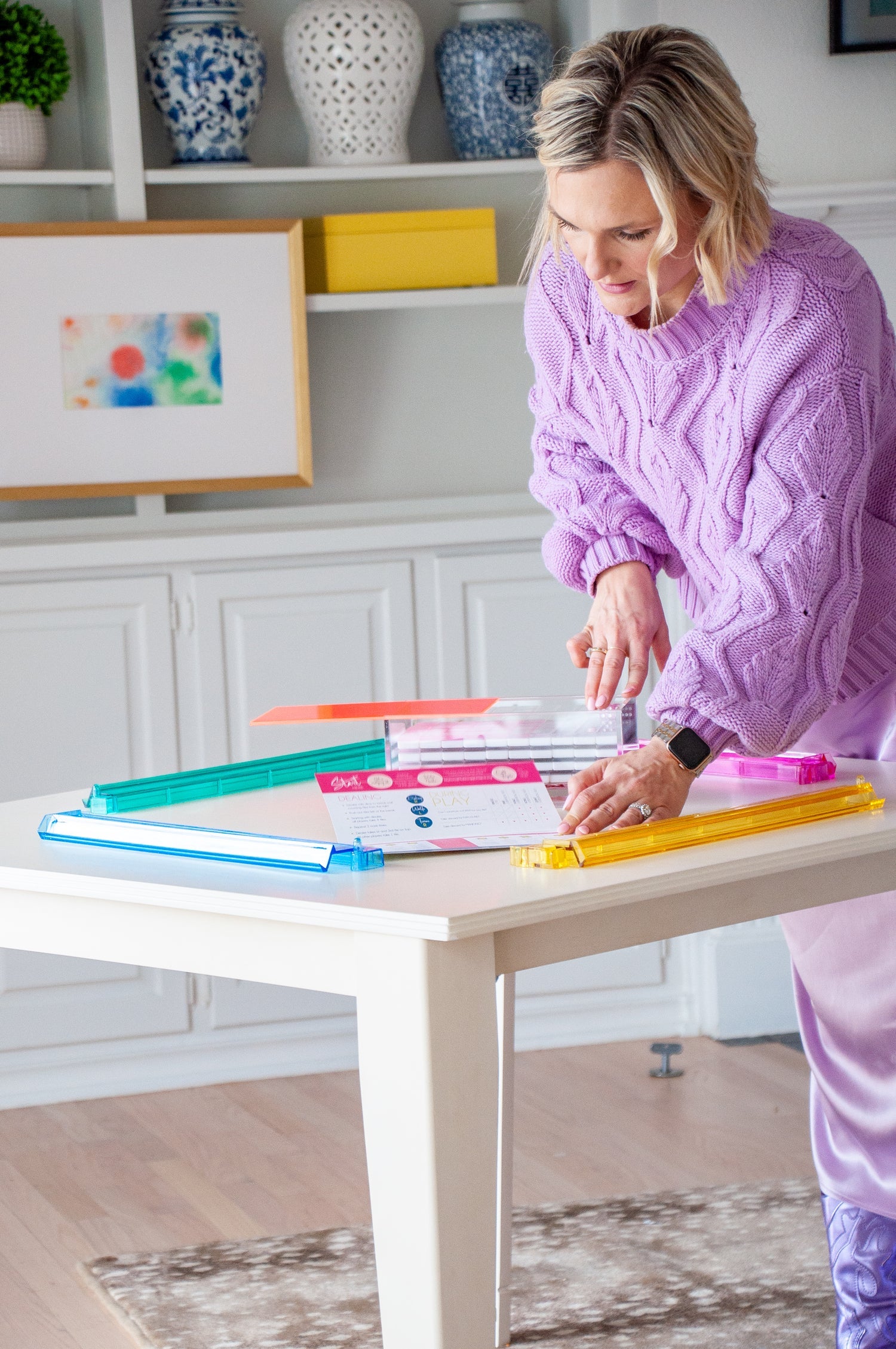 Acrylic Rack and Pusher Set | Multicolor