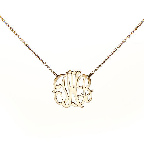 Personalized 3 Initial Necklace - 1/2" Diameter - Charlotte's Inc